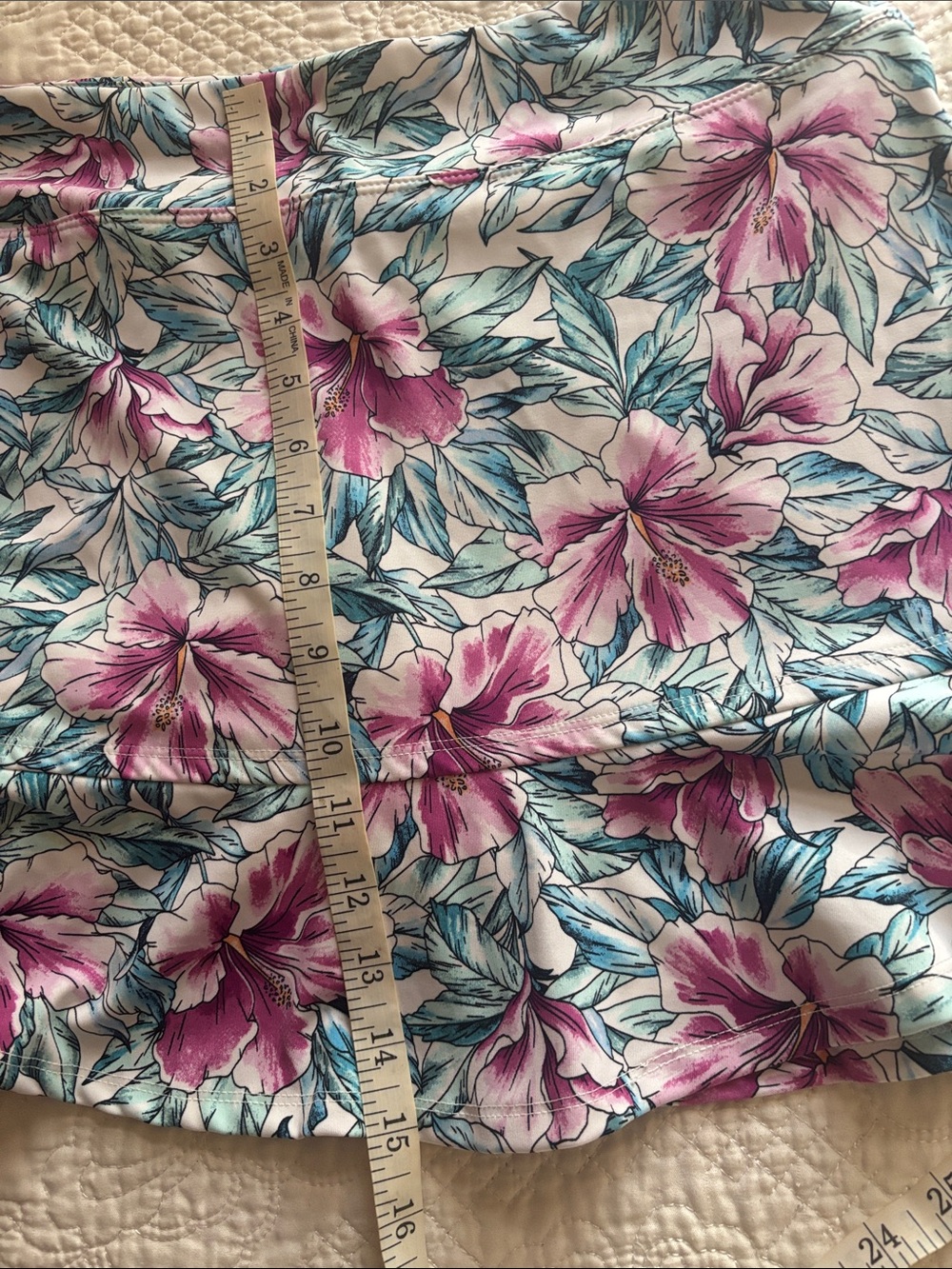 Tommy Bahama Active Floral Zip-Up Top and Ruffle Skirt Set - Pink & Teal Bloom - Picture 8 of 13